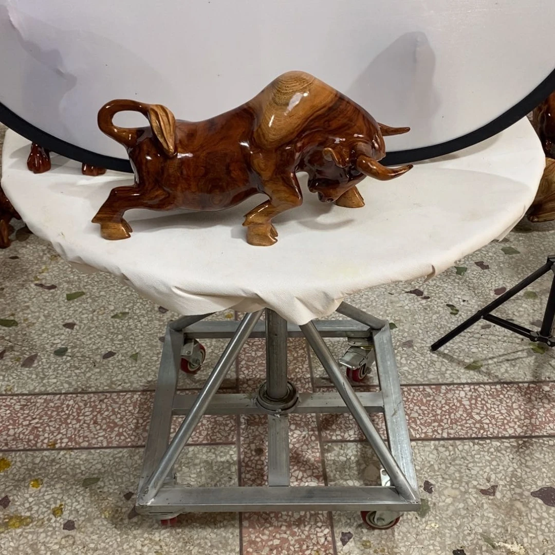 香樟木实木香樟木居家摆件牛