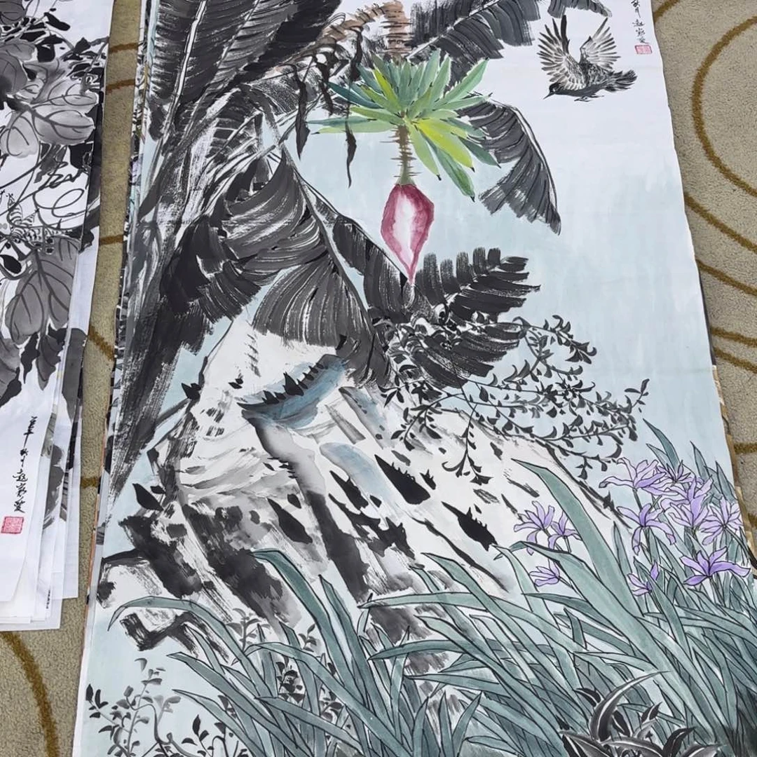 国画赵家爱四尺艺