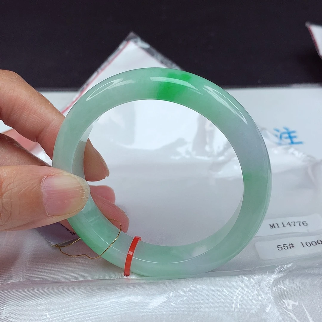 翡翠未镶嵌手镯55圈4776