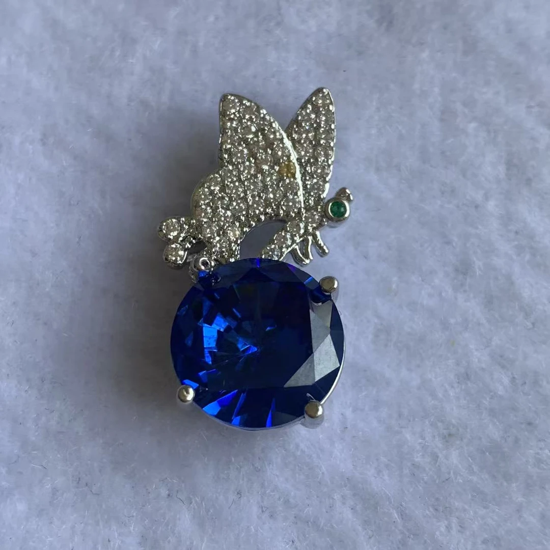 【清梧云初】 甄选吊坠 【清梧云初】 经典百搭设计蓝色吊坠hff1