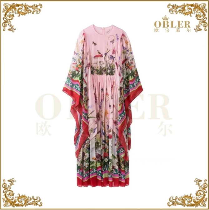 【派对主角】2025气质设计师新款显瘦百搭桑蚕丝连衣裙25-230225