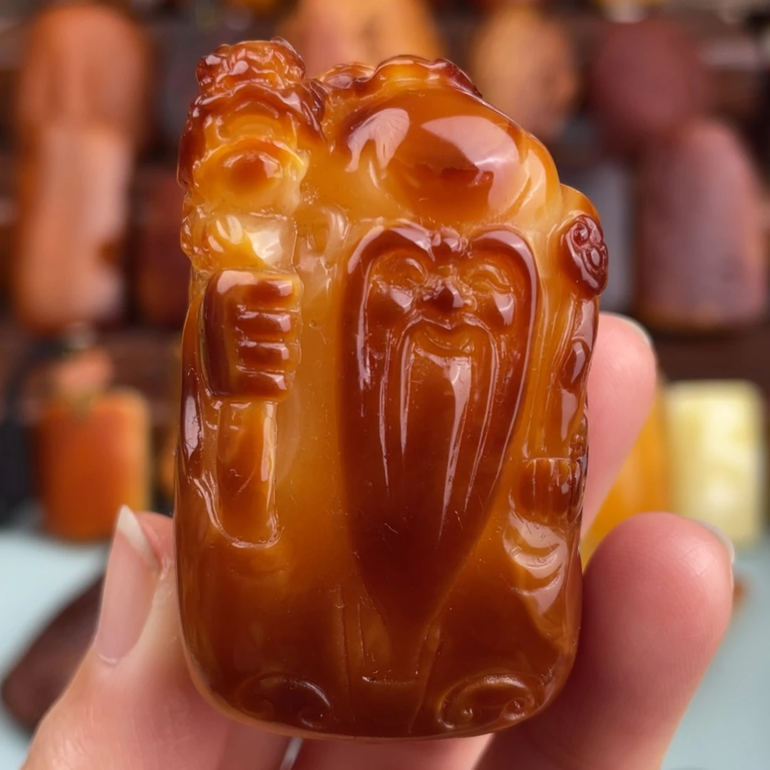 定制琥珀未镶嵌蜜蜡手把