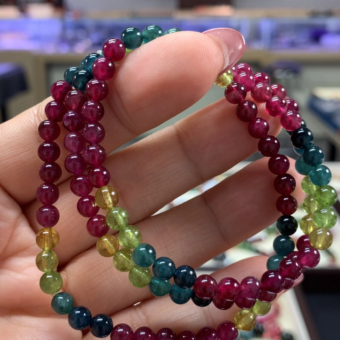 碧玺手链未镶嵌5毫米左右