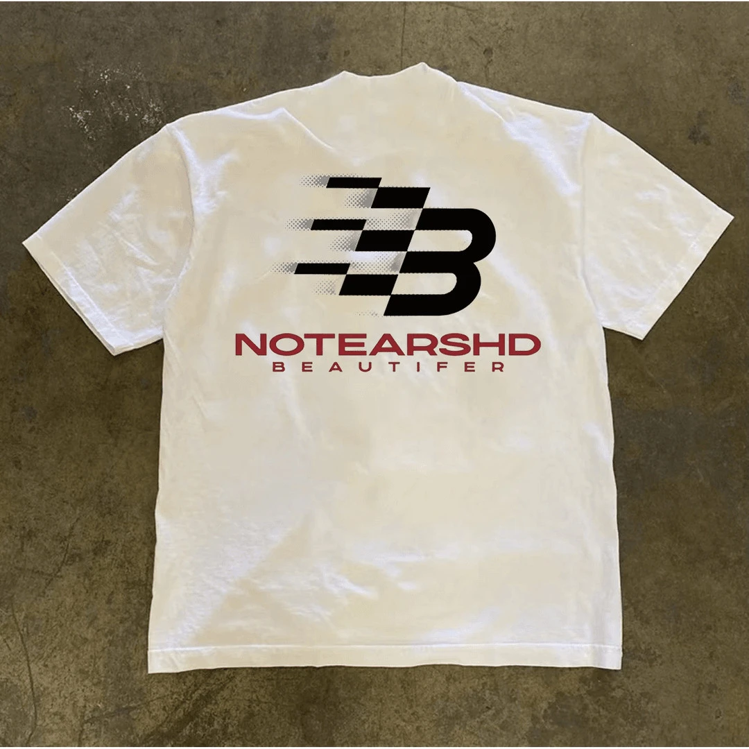 迪柯登潮牌数字幻影英文短袖T恤男女宽松上衣秀禾痞帅慵懒风轻奢