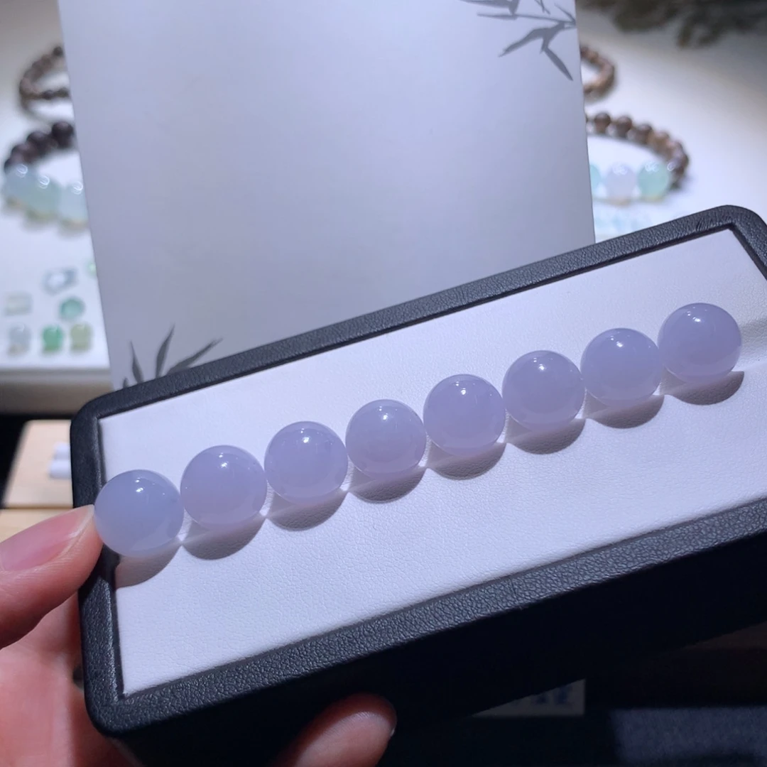 翡翠散珠特价蓝紫粉紫卡12到13选其一