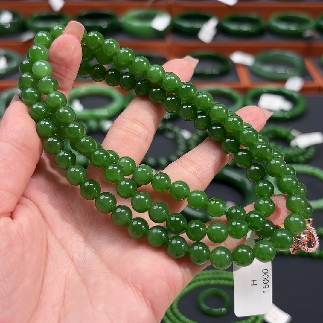 和田玉未镶嵌手镯卡8