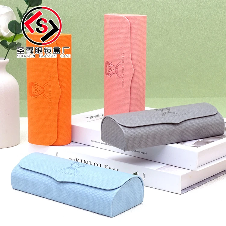 200起手工眼镜盒小明压变简约便携男士女学生近视镜磁吸眼镜盒log