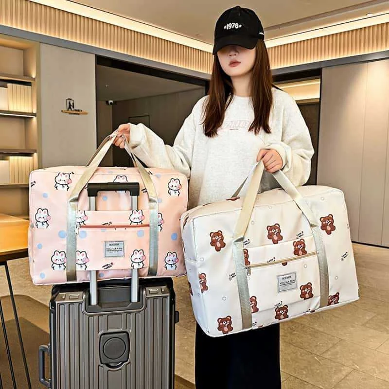 大容量短途旅行包手提出差轻便携学生拉杆箱行李包孕妇待产收纳包