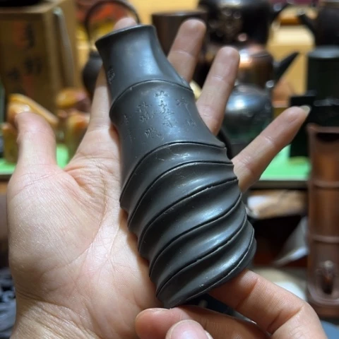 蜜安罐瓷香炉锡茶则