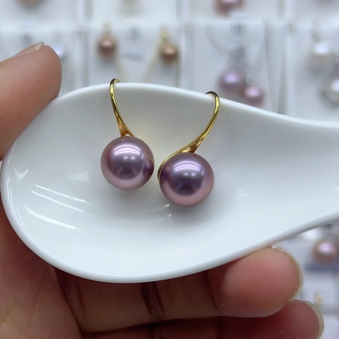 淡水珍珠耳饰银S925镶嵌明****雨拍四单