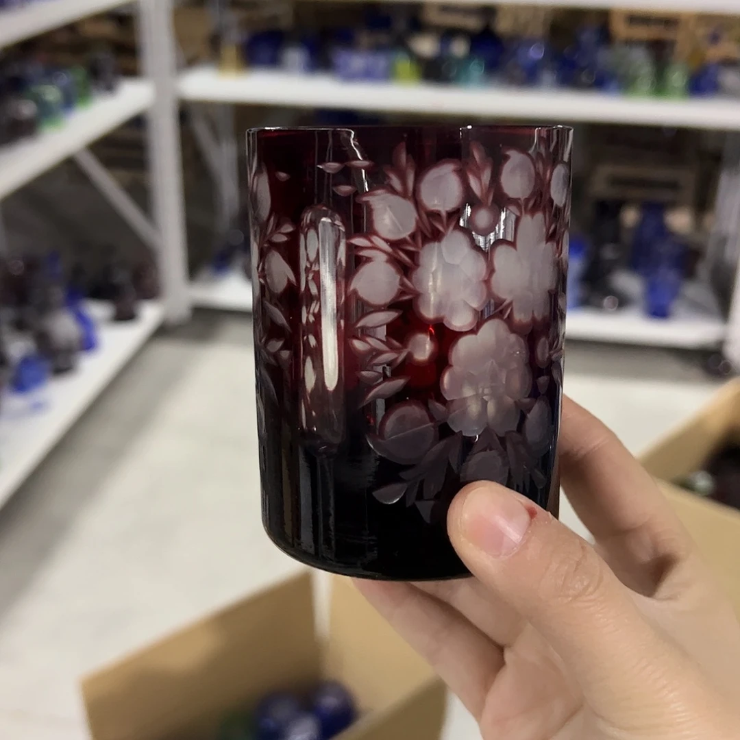 水晶玻璃平底款微瑕一个