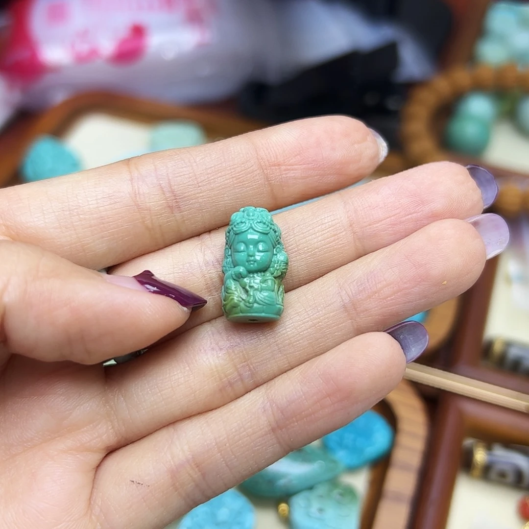 ****丫绿松石未镶嵌配件绿松石