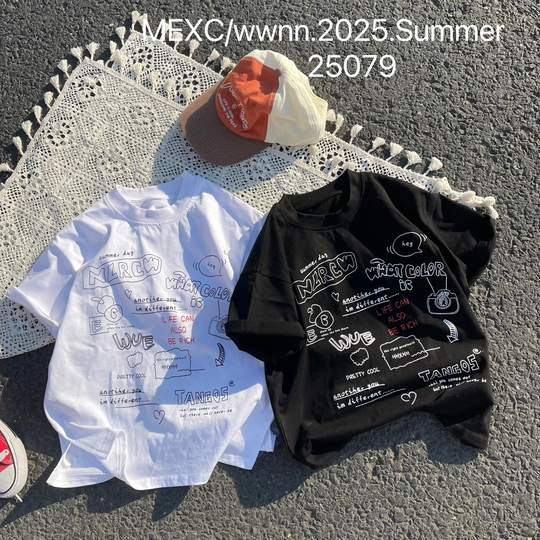 若大王时尚儿童百搭童装短袖T恤 XC-25079