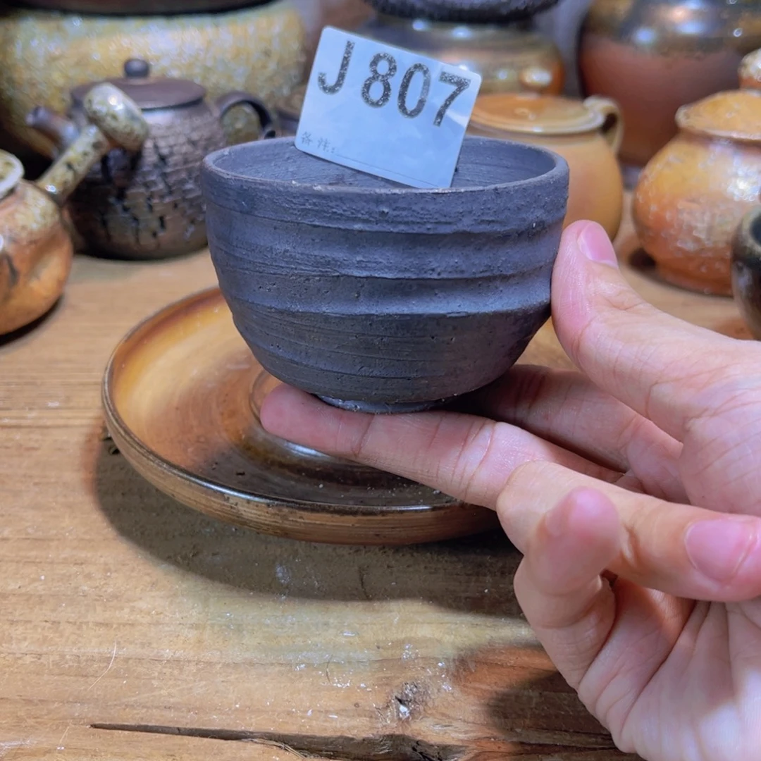 纯手工制作工艺（柴烧）裸烧纯手工制作柴烧杯807
