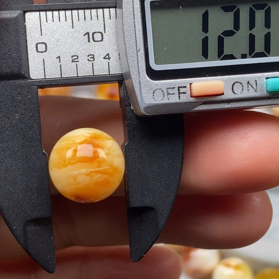 未镶嵌琥珀戒指圆珠