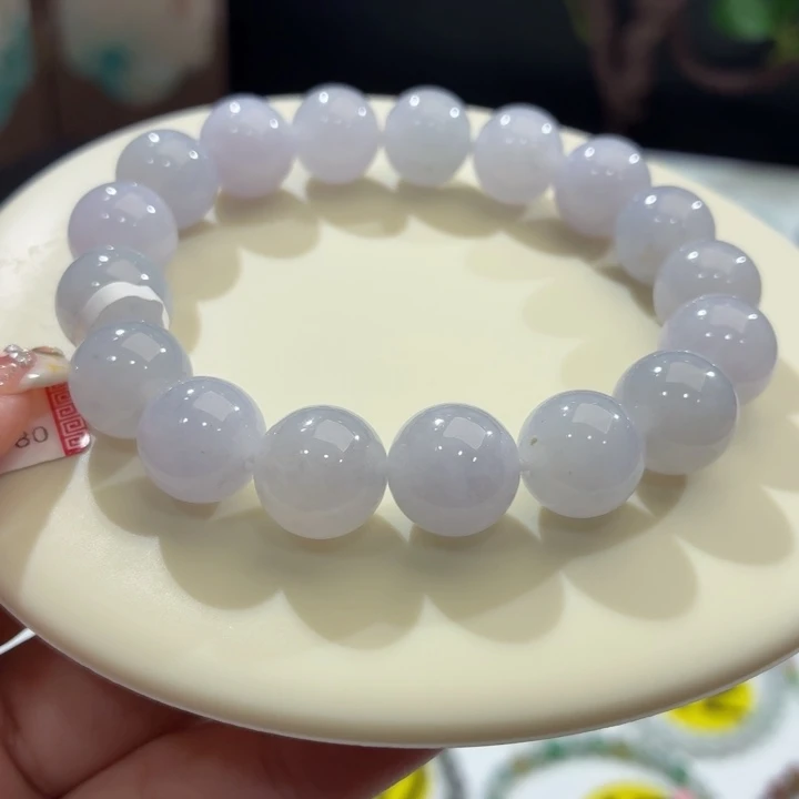 未镶嵌手链翡翠冰胶线紫卡12.2