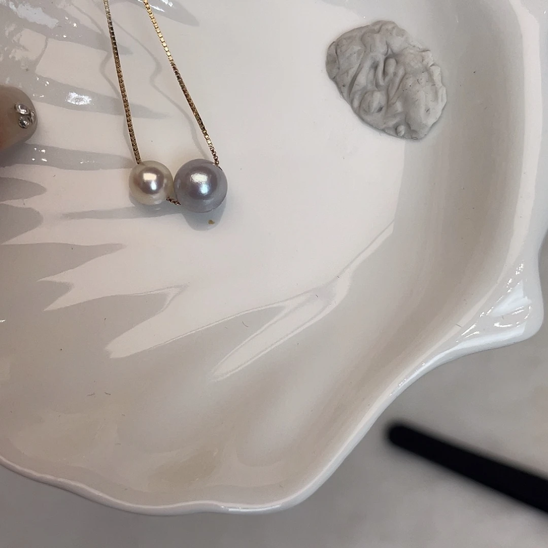 银S925镶嵌项链海水珍珠