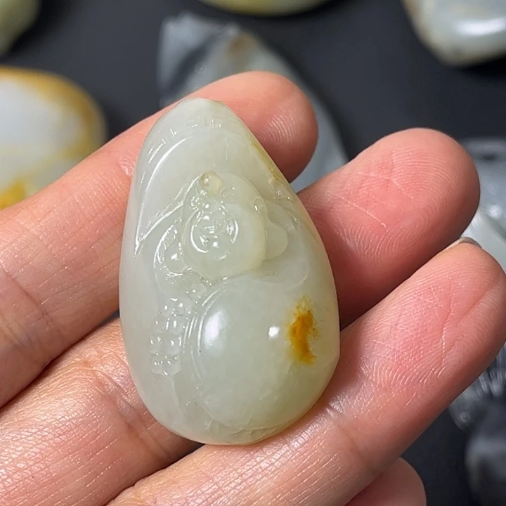 和田玉未镶嵌吊坠(不含链)