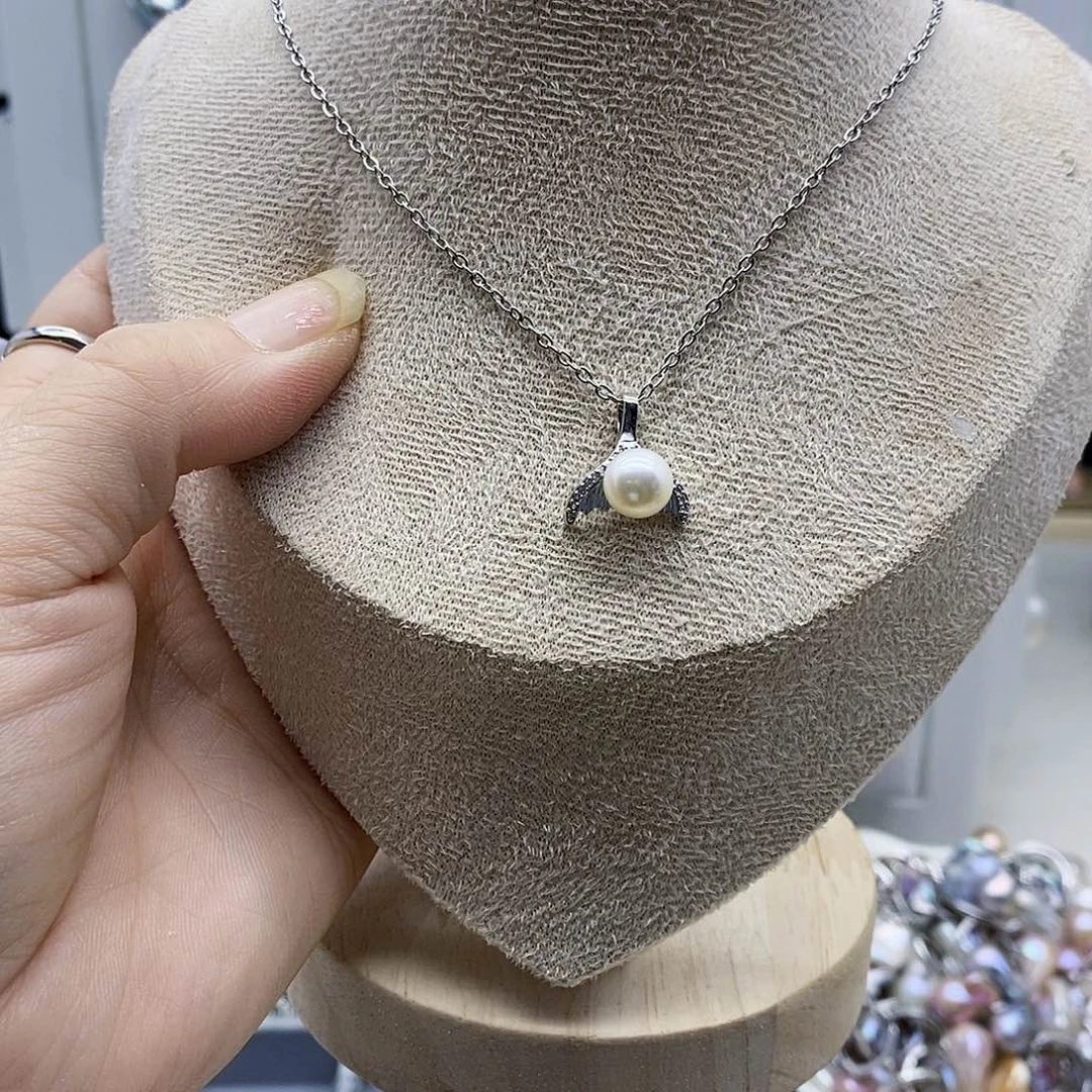 颈饰合金淡水珍珠