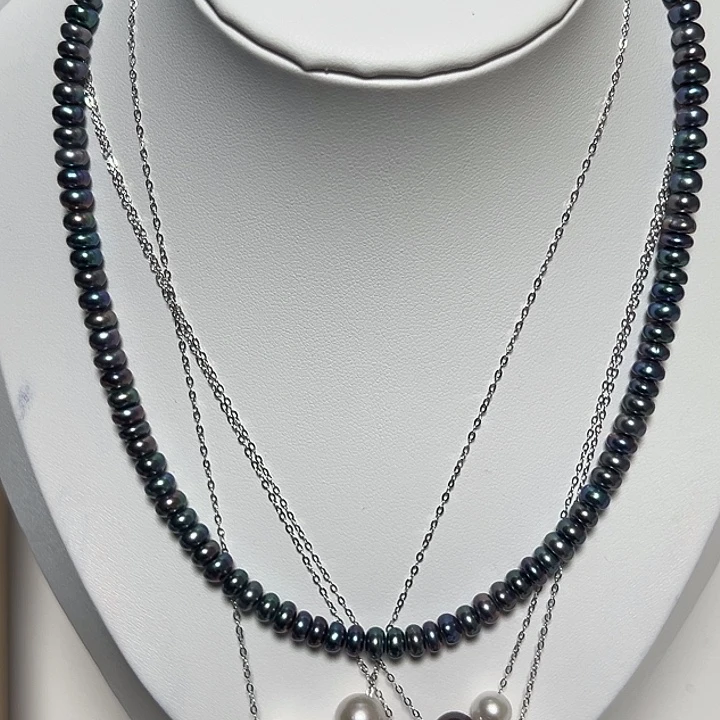 淡水珍珠钛钢颈饰