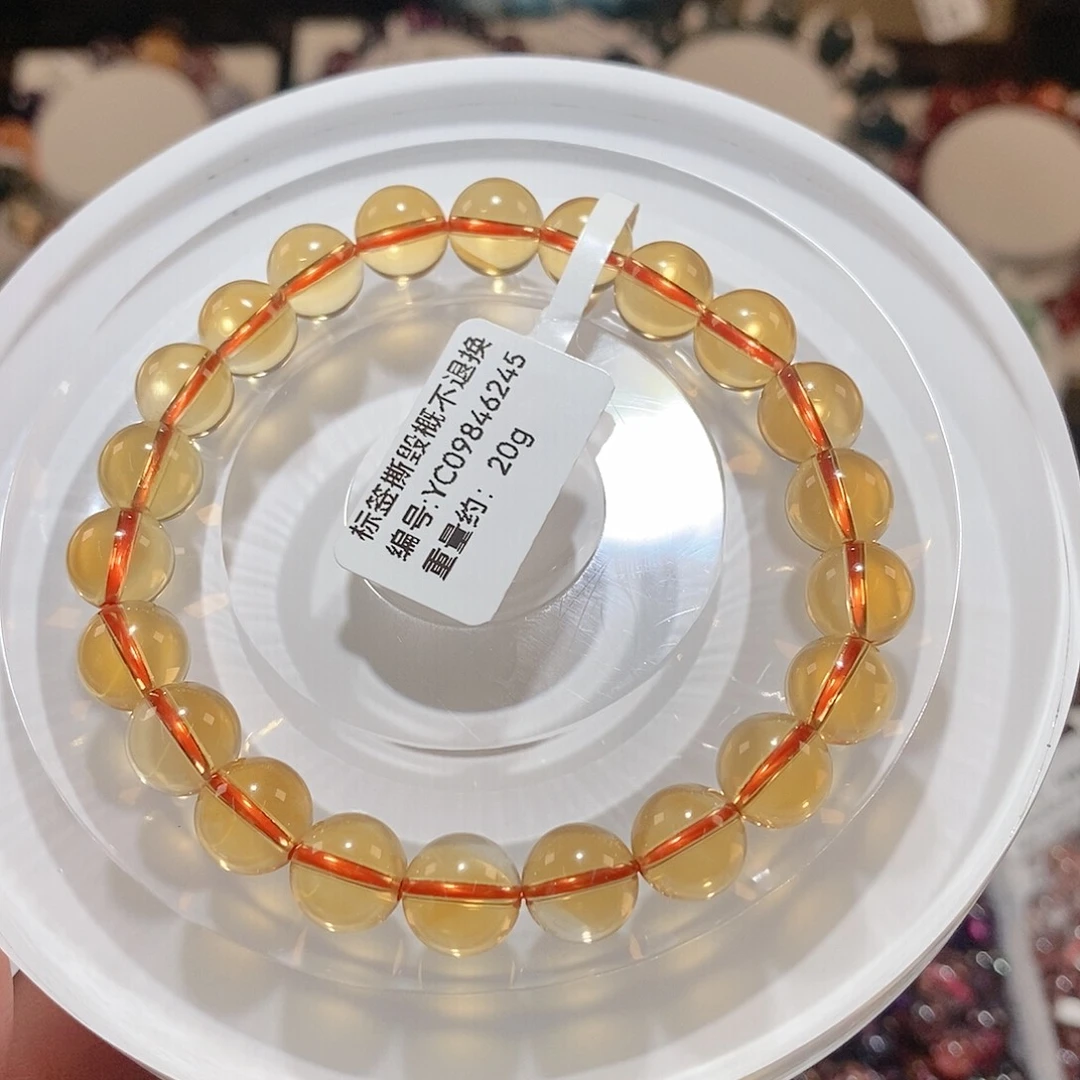 水晶手链未镶嵌F黄水晶8.7