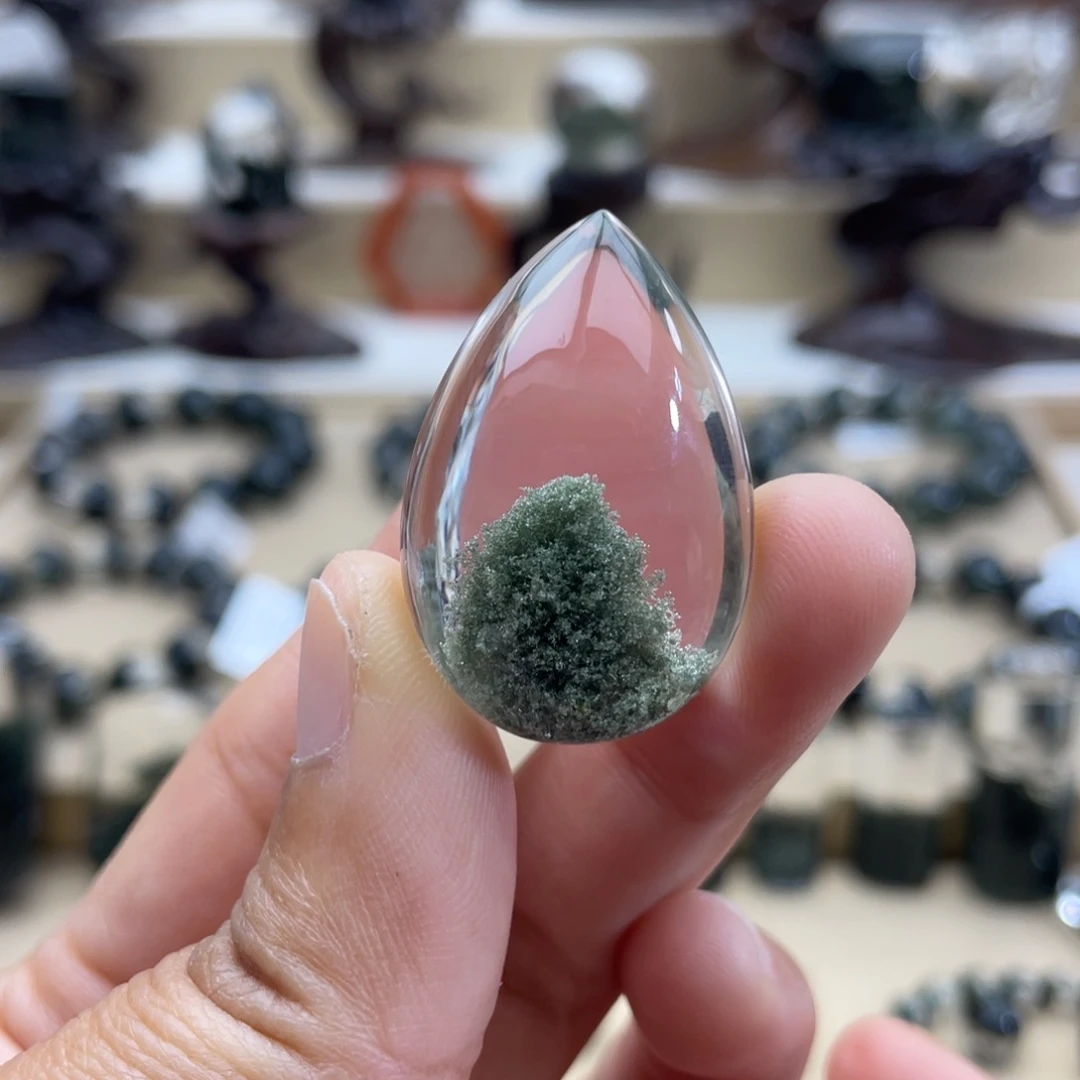 水晶颈饰未镶嵌绿幽灵吊坠