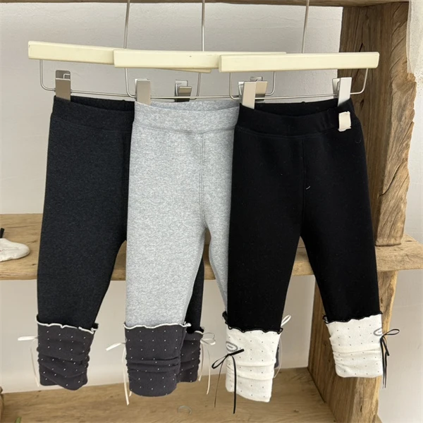 iiko·25冬~蝴蝶结点点加绒打底裤23202（童装汉服）