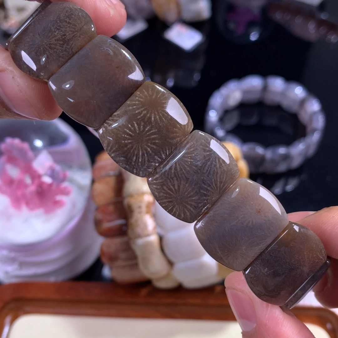 硅化珊瑚（珊瑚玉）未镶嵌吊坠(赠链)74号黑永生好绝！