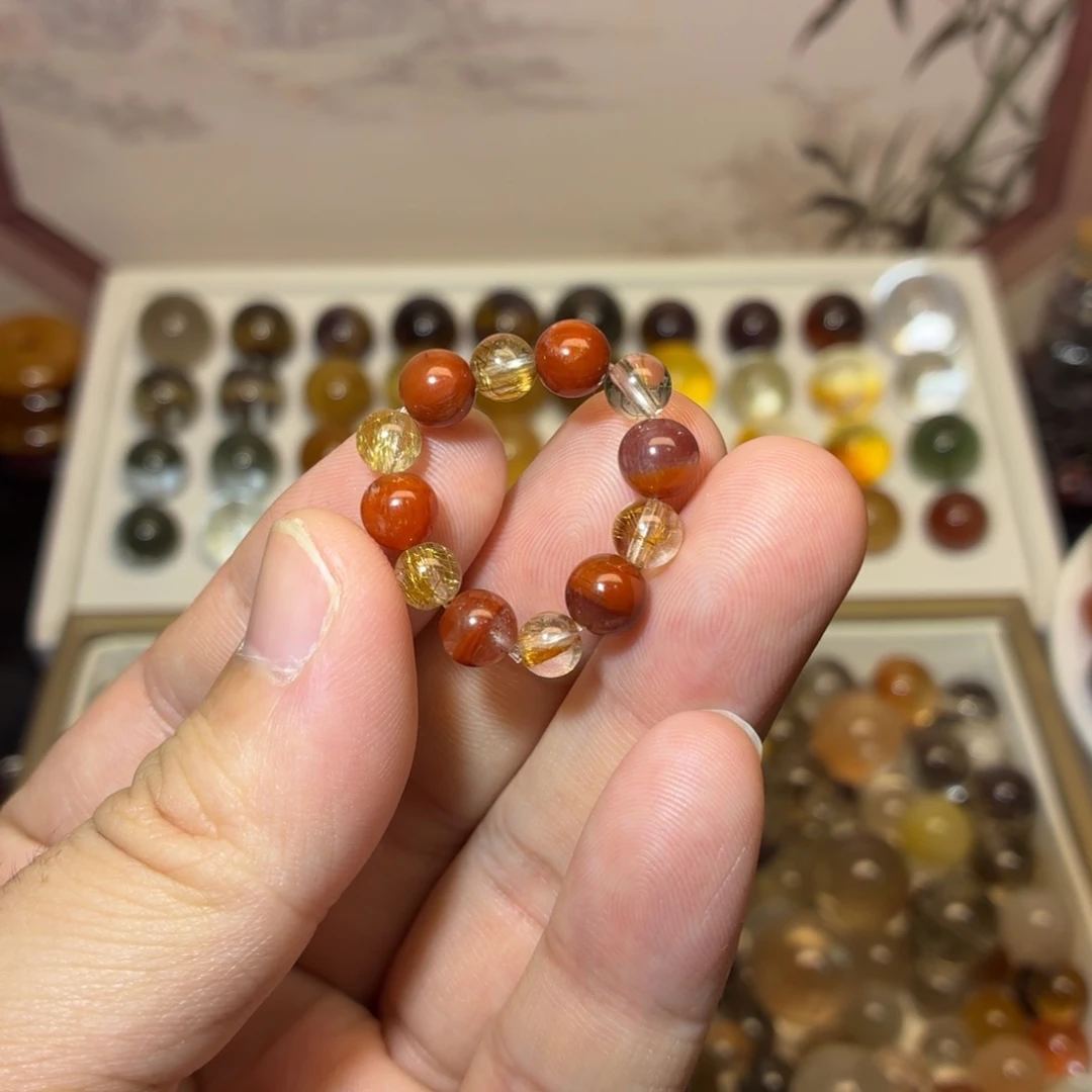 未镶嵌手串水晶极光发晶戒圈