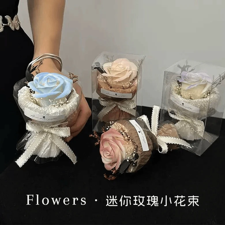 【奈奈】迷你口袋见面小花束玫瑰向日葵永生花仿真花伴手礼生日礼物