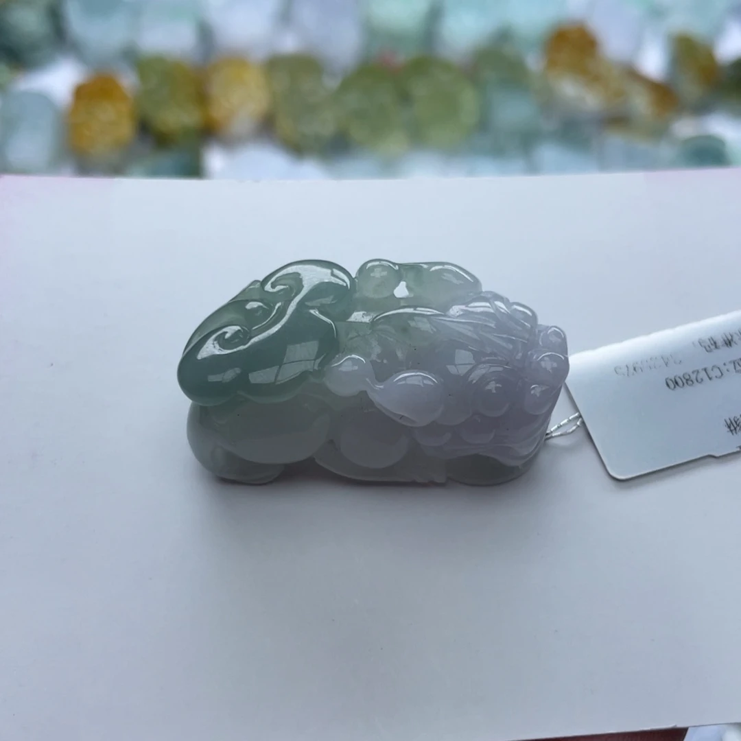 翡翠颈饰未镶嵌婷**?貔貅