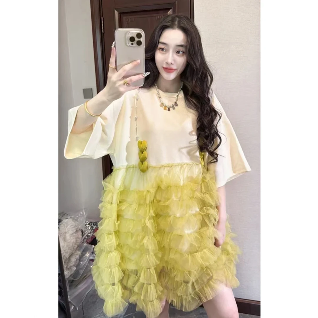 【清仓现货】2025款圆领爱心珠链莎莎裙黑白绿色系818