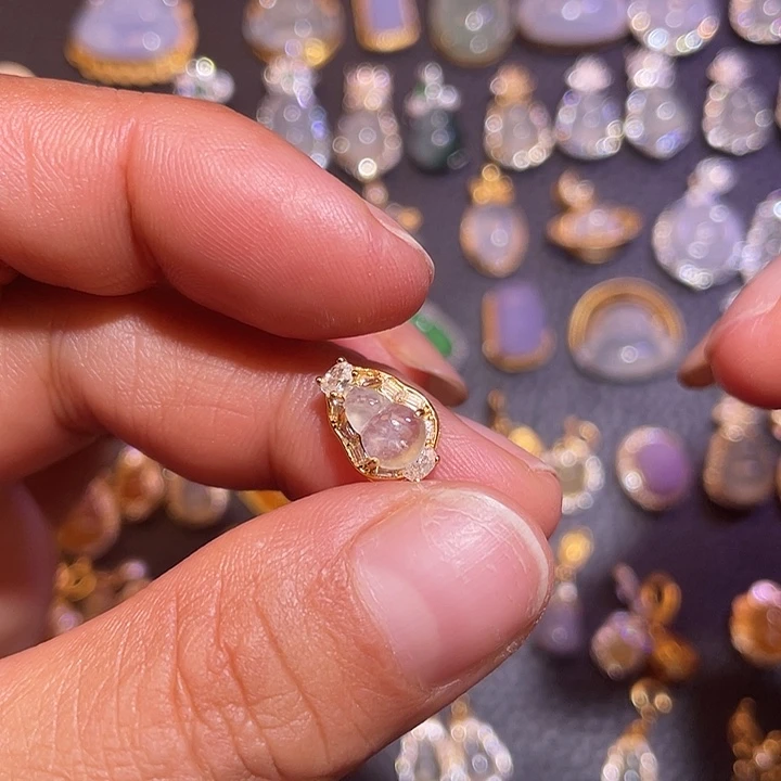 翡翠银S925镶嵌颈饰