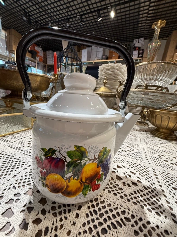 俄罗斯进口搪瓷1L壶