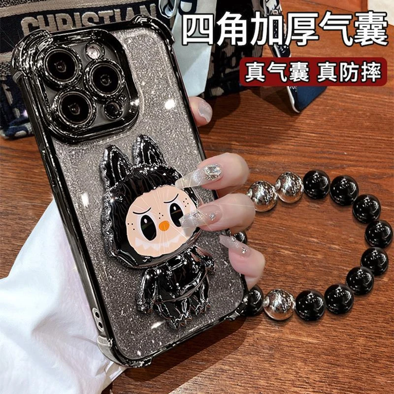 拉布布适用苹果17手机壳16/15plus硅胶14Pro四角气囊13ProMax软壳