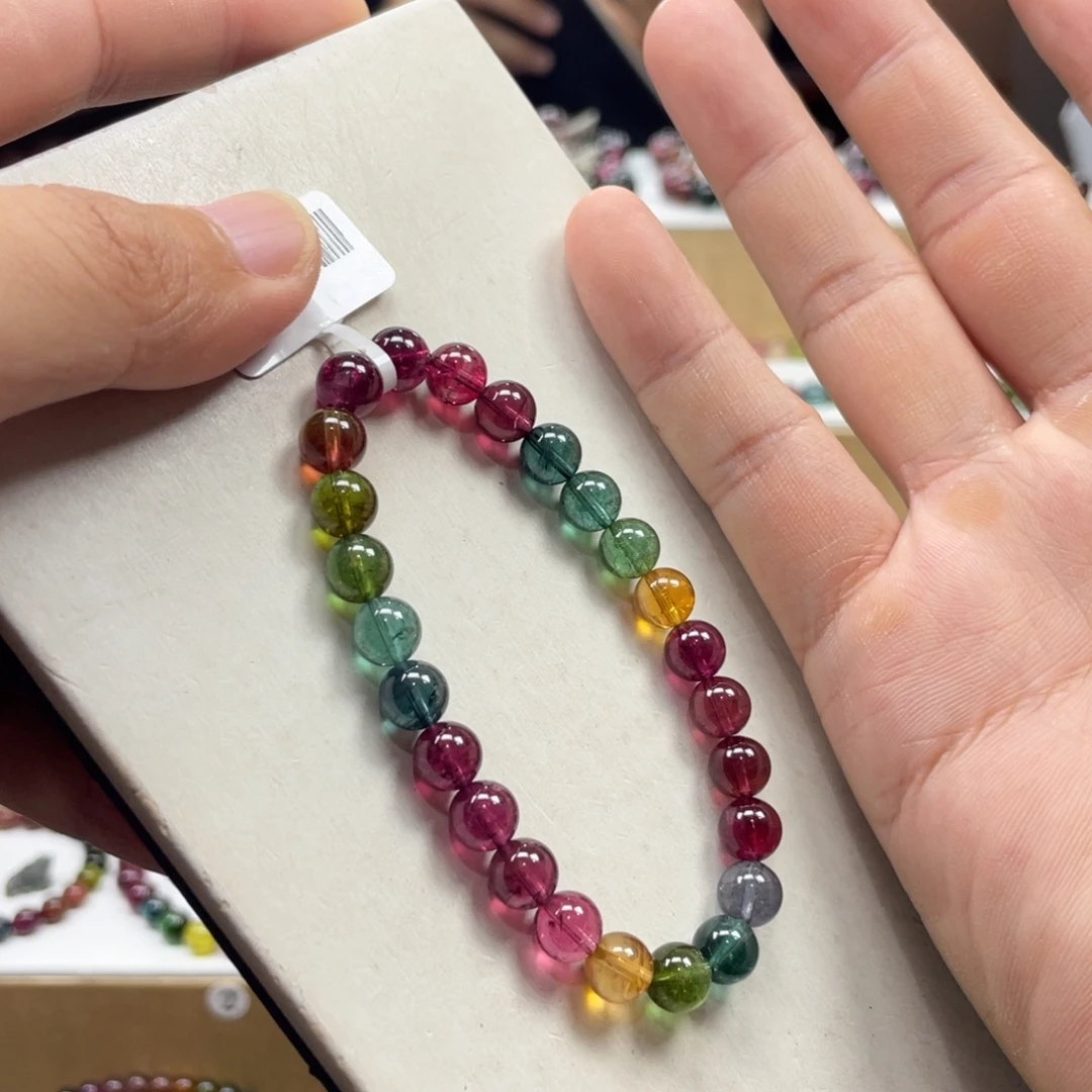 碧玺未镶嵌手串7.5mm.mmmmmmmmm