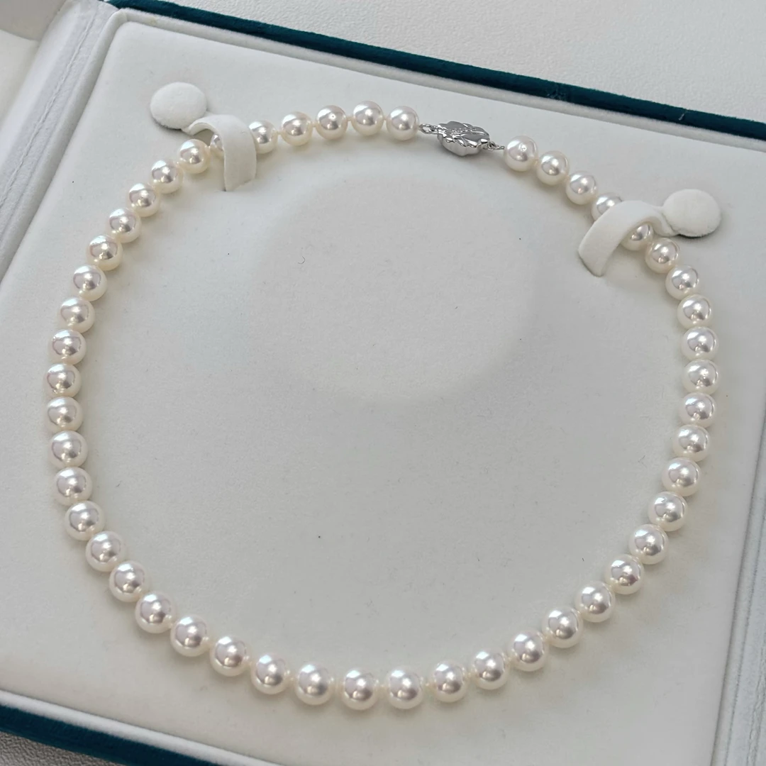 【小彤专属】【瑞雪】天然海水akoya珍珠8-9满串RY8236