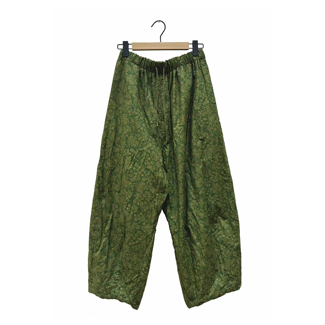 左岸迷香 Z25FW3021 布衣分享棉质休闲裤原创复古印花双面穿棉裤