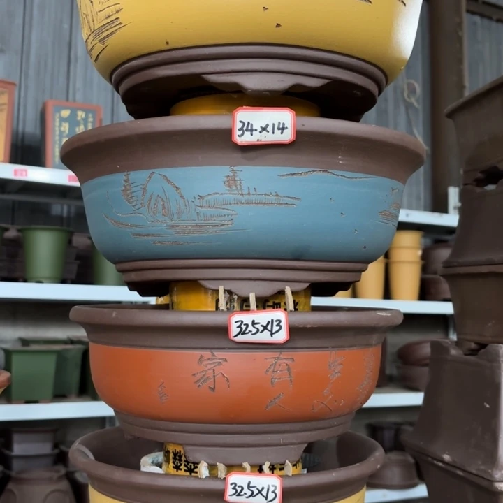 紫砂花盆100-4。