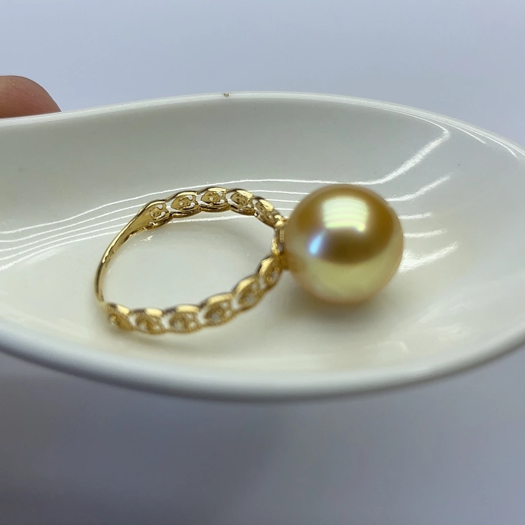海水珍珠18K金镶嵌戒指