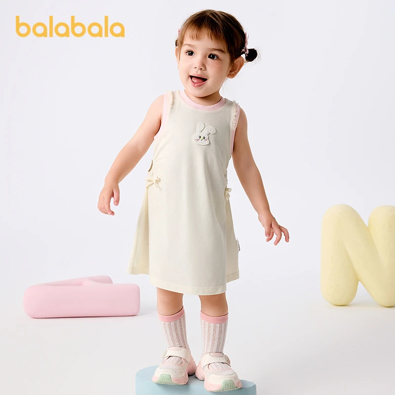 巴拉巴拉女童连衣裙宝宝裙子Polo背心裙2025新款夏装洋气时髦甜美