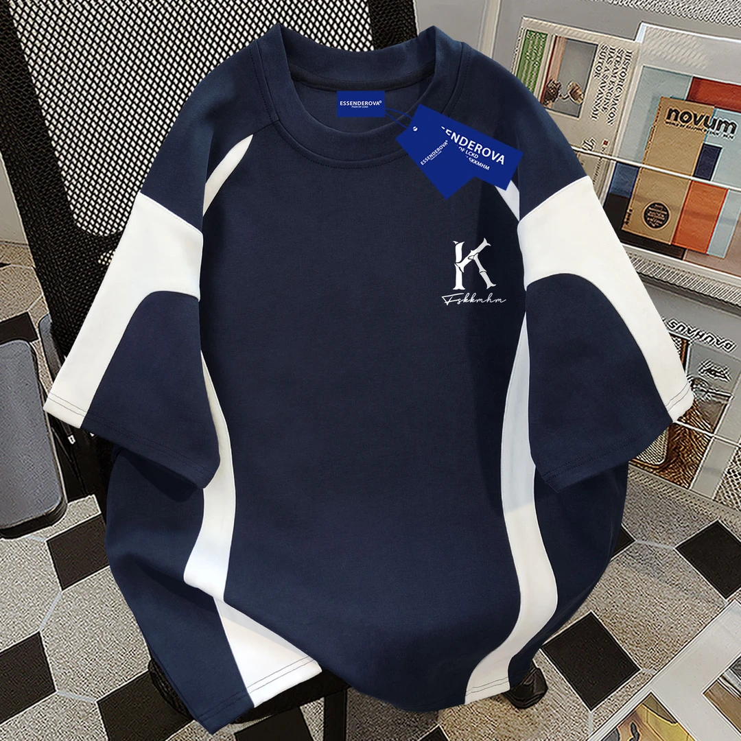 100%纯棉趣味个性印花短袖t恤男女夏季宽松高级感休闲情侣上衣ins