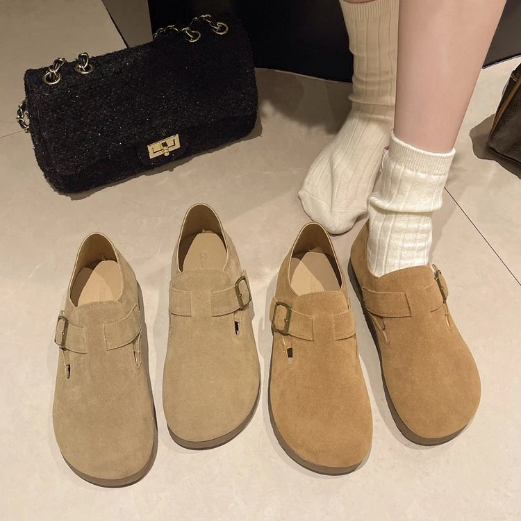 复古软底勃肯鞋百搭上新厚底网红秋季新款舒适时尚休闲真皮春秋季