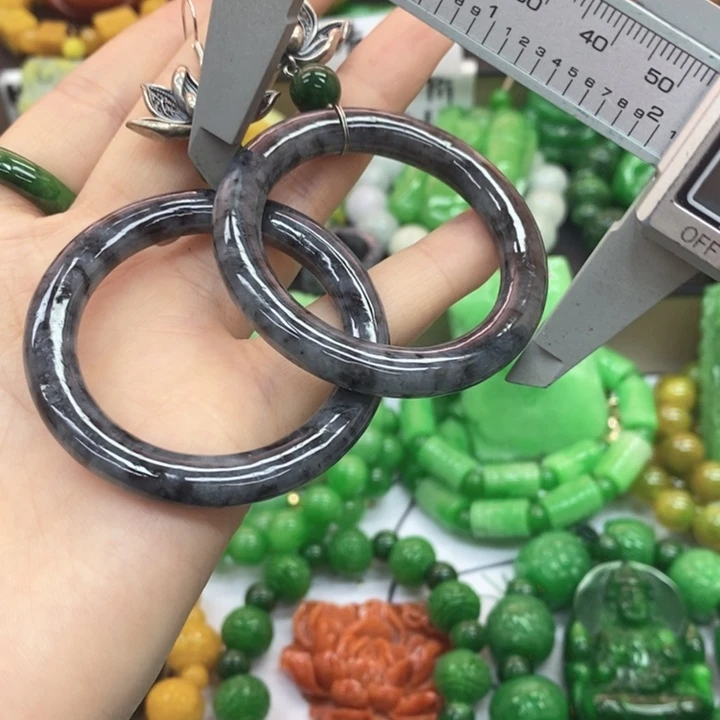 翡翠未镶嵌手链耳饰25