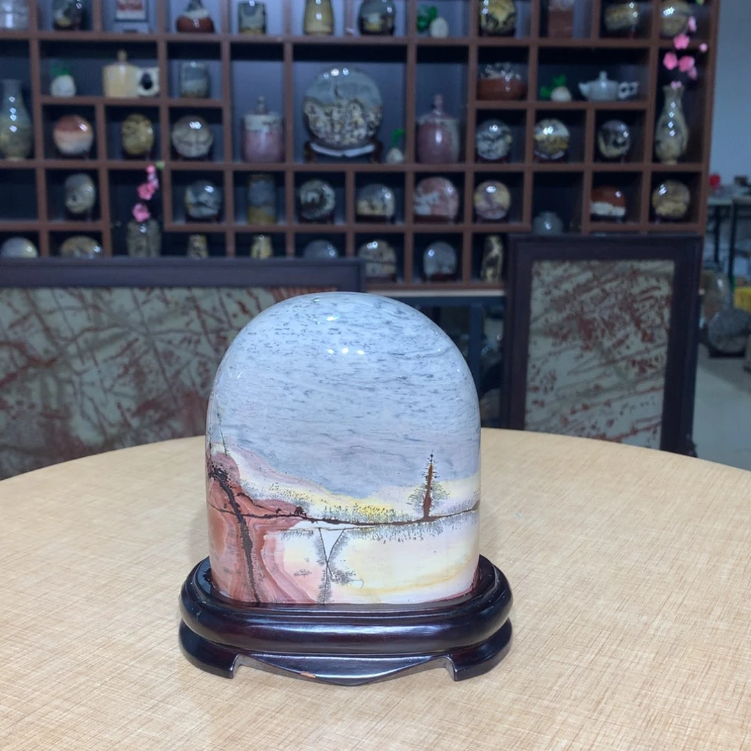 紫砂广西国画石摆件，收藏观赏