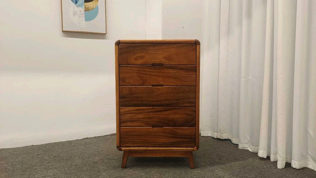 胡桃木五斗柜 一件套 70*40*108（不包邮）