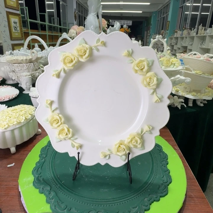 简****玫瑰花28厘米餐盘