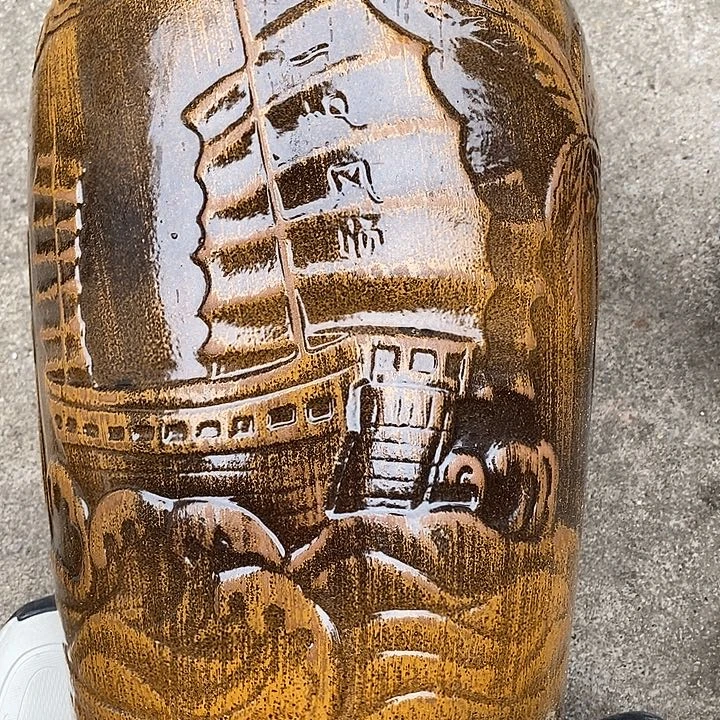 紫砂花盆高约41口约20