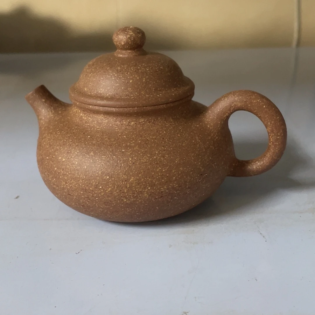 紫砂茶壶桃花泥容天200cc