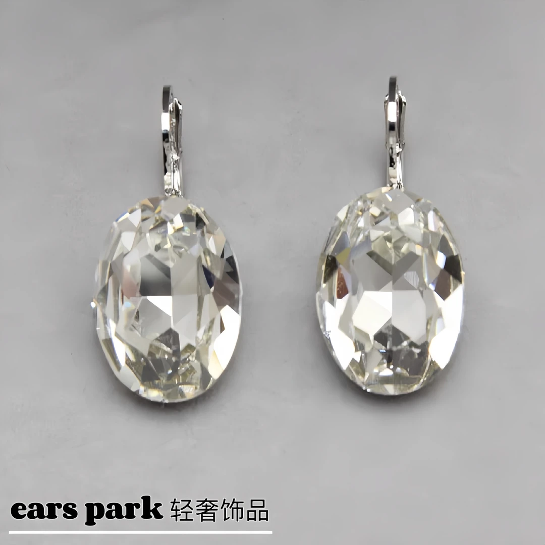 EarSpark 黄铜耳饰 几何形耳环欧美珠宝白色金饰品精致
